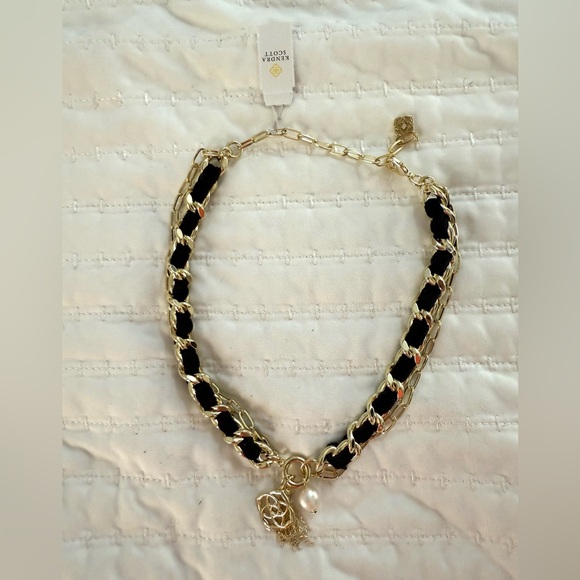 Kendra Scott Gold and Black Woven Necklace